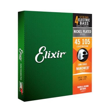 Imagem de Encordoamento Elixir baixo 045 4 cordas Nanoweb 14077 - USA