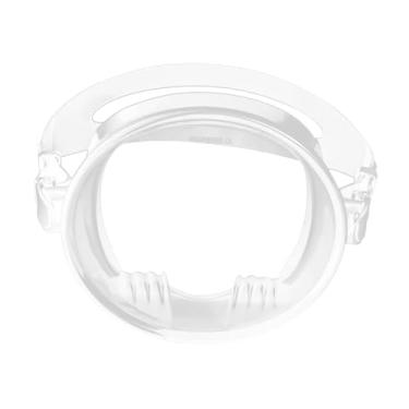 Imagem de menolana Máscara de mergulho com lente única, óculos de natação, à prova de vazamento, lente transparente, profissional, antiembaçante, formato oval, para, Claro