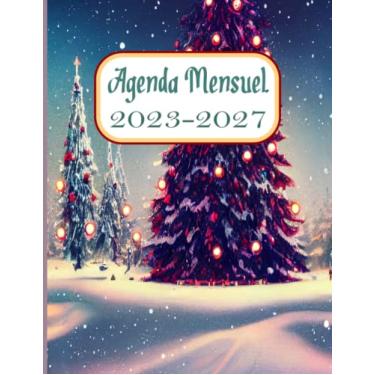 Imagem de Agenda Mensile 2023-2027: 60 Mesi Planner Annuale Calendario Mensile, Agenda Organizzatore e Appuntamento e Festività, Bella copertina di Natale.