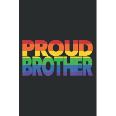 Imagem de Gay Pride Proud Brother Lgbt Ally S for Family: Wide Ruled Paper Notebook Journal | Pretty Wide Blank Lined Workbook ... for Home School College for Writing Notes