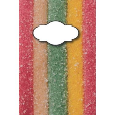 Imagem de Delicious Candy Notebook for Kids and Teens  Tasty Sweets Candy food design copybook for school exercises Green Pink Orange Red Sugar Cover Journal : Candy Composition Notebook for Teens