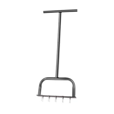Imagem de Ｂｅｓｇａ Arejador de gramado ferramenta aerador de grama paisagismo ferramenta de jardinagem de aço carbono resistente pedal largo manual quintal aerador