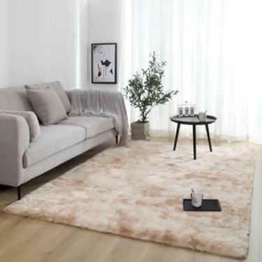 Imagem de KAIJIE Tapete fofo para quarto, sala de estar, tapete moderno super macio de pelúcia felpudo para dormitório, berçário, quarto de crianças, decoração de casa 100 x 200 cm