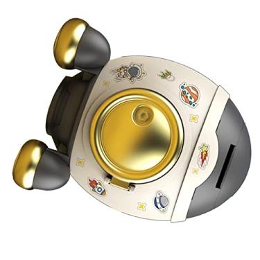 Imagem de Estilo Dos Desenhos Animados Espaço Foguete Cofrinho Dinheiro Banco de Poupança de Dinheiro Jar Crianças Presente Espaço Foguete Cofrinho para Meninos Meninas (Ouro Cinzento