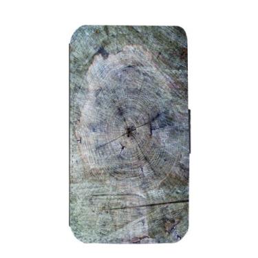 Imagem de Rikki Knight Capa carteira flip com notas musicais azuis em fundo fumê com aba magnética para Samsung Galaxy S3