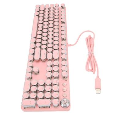 Imagem de Teclado Mecânico Com 04 Teclas, Real e Switch, Design Multimodo Com Fio de Injeção de Duas Cores para Jogos e Uso Em Escritório (902-7 Punk Rosa)
