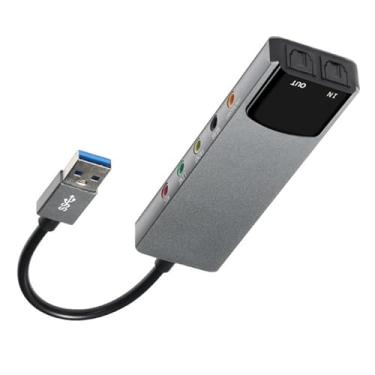 Imagem de Placa de som externa USB para RJ45, 5.1 canais + saída de fibra SPDIF, suporta AES/EBU, IEC60958, S/PDIF