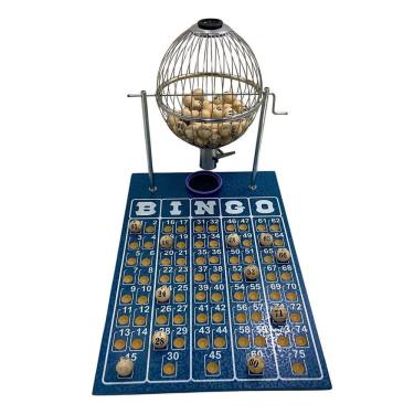 Imagem de Jogo De Bingo Globo De Metal Tabuleiro Em Madeira N2 - Gb02