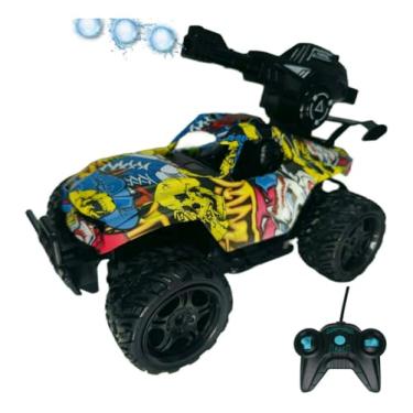 Imagem de Carro Buggy Xniper Cross Atira Bolinhas de Gel com Controle Remoto 2.4ghz Tração 4x4 Escala 1:16 Carrinho Brinquedo Lançador de Bolinhas de Gel (AMARELO)