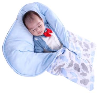Imagem de Saco de Dormir Para Bebê Menino Porta Bebê Nuvem Azul