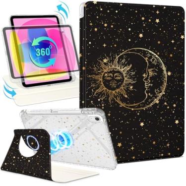 Imagem de Shorogyt Capa magnética para iPad A16 11ª geração 27.9 cm 2025/para i Pad 10ª geração, suporte magnético para mulheres – Design fofo, capas giratórias de 360 graus para meninas e crianças com suporte