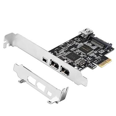 Imagem de LinksTek Placa PCIE 1394A Firewire 400 de 4 portas para sistemas operacionais Windows e Mac OS, TI TSB43AB23, interface 3X 6Pin e 1X 4Pin 1394A, com cabos 1394A de 4 pinos a 6 pinos e suporte de