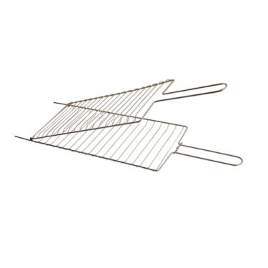 Imagem de Grelha Dupla Abaulada para Churrasqueira Churrasco Peixes Frango Linguiça carnes 70cm x 26,5cm x 20 mm