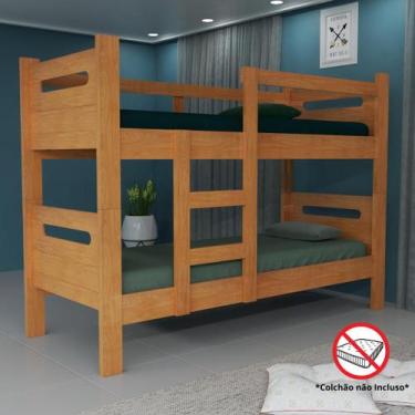 Imagem de Beliche Solteiro MDF Compacto p/ Chácara Pousada Cerejeira - Lucky Sto