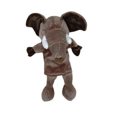 Imagem de Fantoches de Mão de Animais 35cm - Leão, Elefante e Porco - Brinquedo 