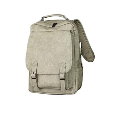 Imagem de Mochila masculina fashion mochilas de couro de luxo para homens bolsa para laptop mochila de viagem de negócios para homens