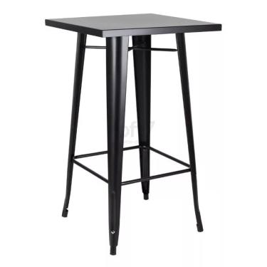 Imagem de Mesa Bistro Tolix Alta Preta  60 X 60 Cm - Bar/café