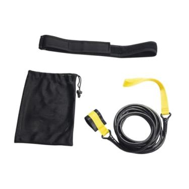 Imagem de menolana Cinturão de resistência de natação, cinto de treinamento de bungee de natação, cinto de arnês portátil, treino profissional de treino, Pequeno Puxar 6m Amarelo