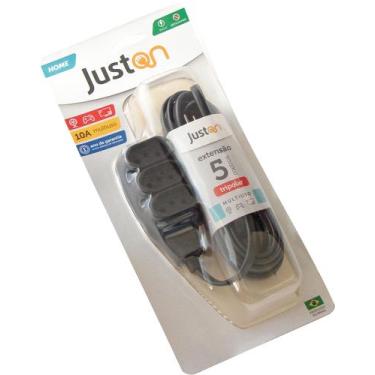 Imagem de Extensão de Tomada Adaptador JustOn 5m 10A Tripolar Preto - Multicraft