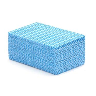 Imagem de SUZZYVINE Pano de limpeza descartável para cozinha, panos de prato multiuso, panos de prato descartáveis, panos de limpeza, 100 unidades, azul