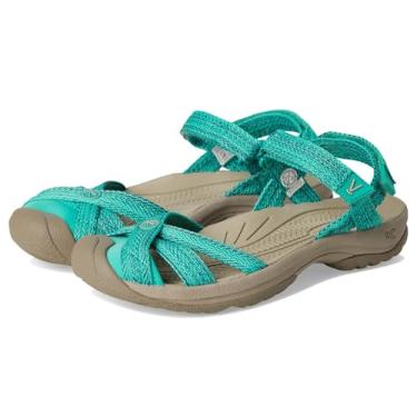 Imagem de KEEN Sandália feminina Bali com tira fechada respirável ajustável confortável secagem rápida, Aqua brilhante, 41