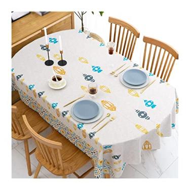 Imagem de Toalha de mesa impermeável para festa de aniversário de casamento, toalha de mesa retangular, mesa de jantar em casa, decoração de mesa de centro (cor: 23 especificações: 140 x 180 cm)