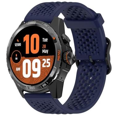Imagem de Pulseira de silicone compatível com pulseira TicWatch Atlas, 20 mm, 22 mm, 24 mm com fivela de metal compatível com Ticwatch Atlas, Pro 5 Enduro, Pro 5, Pro 3 Ultra BT/LTE, Pro, Pro S, Pro 4G, E2, S2,