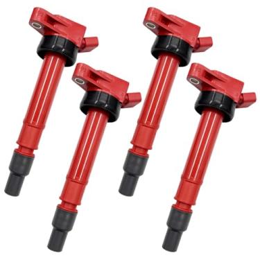 Imagem de N51WSTAR Conjunto de 4 pacotes de bobinas de ignição de desempenho compatíveis com TOYOTA Corona Nadia Vista Vista Ardeo 1996 1997 1998 1999 2000 2001 2002 2003 Substituição para 90919-02235