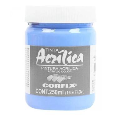 Imagem de Tinta Acrílica 250ml G1 108 Azul Hortencia Corfix, 108 - AZUL HORTENCI