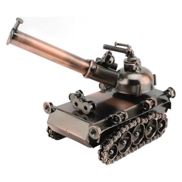 Imagem de Modelo de Tanque Artesanal, Arte de Ferro Estilo retrô, Brinquedo de Tanque Militar Colecionável Realista para Crianças ou Adultos, Presente de Fãs Militares