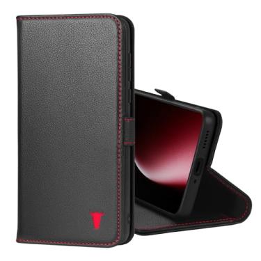 Imagem de TORRO Capa compatível com Honor Magic7 Pro (17.3 cm - 2025) – Capa carteira de couro premium com suporte e compartimentos para cartões (preto)