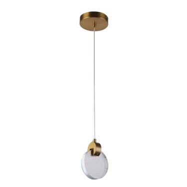 Imagem de Pendente sand LED 13XH17CM - metal dourado E cristal