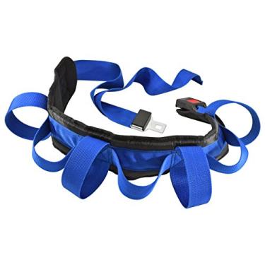 Imagem de Cinto de Trilha para Caminhada com Aderência de Mão - Auxílio para Ambulação do paciente, Preto, 70"L x 4"W - Push Button Buckle