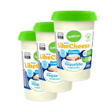 Imagem de Requeijão Sem Lactose Vegano Likecheese Qualicoco 3x 200g