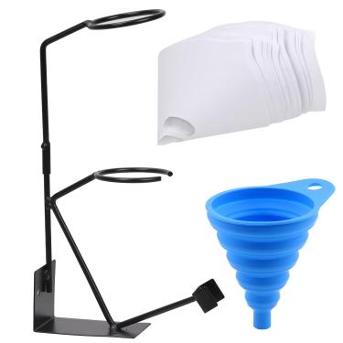 Imagem de Swpeet Suporte Para Pistola De Pintura Com Alimentação Por Gravidade Global 52 Peças 15" Filtro, Funil Silicone 12 Cm, Filtro Tinta 100 Mícrons Malha Nylon Fina, Kit Sortido Hvlp Casa E Carro