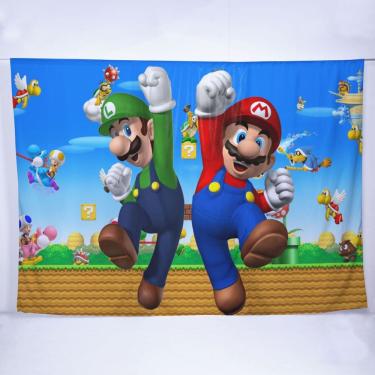 Imagem de Painel de Festa Retangular Mario Bros Diversas Medidas - Fera Print