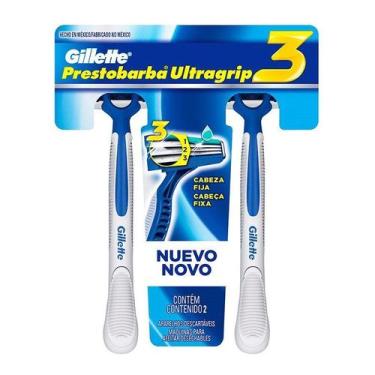 Imagem de Aparelho Prestobarba Ultragrip 3 Masculino Com 2 Unidades - GILLETTE