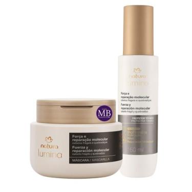 Imagem de Kit Força e Reparação Molecular Lumina Natura Protetor Térmico Máscara