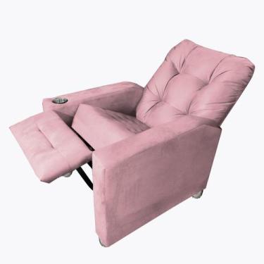 Imagem de Poltrona Do Papai Reclinável Quarto Sala Londres - B Home Decor, Rosa