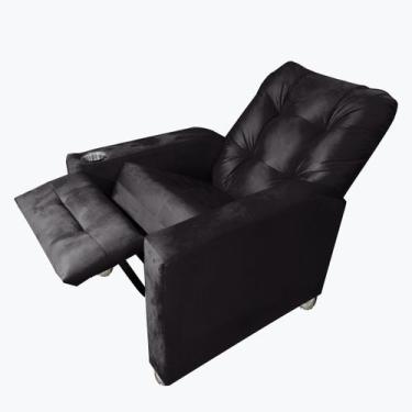 Imagem de Poltrona Do Papai Reclinável Quarto Sala Londres - B Home Decor, Preto