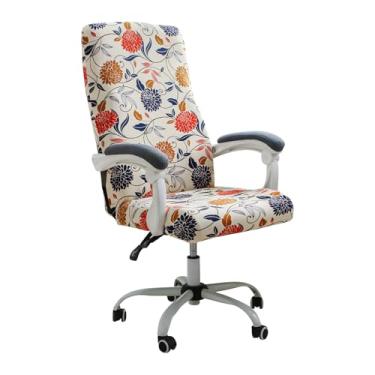 Imagem de FORCHEER Capa grande para cadeira de computador, floral, extensível, para poltrona, mesa, 1 peça, lavável