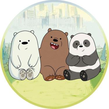 Imagem de Painel Redondo 3D Sublimado Ursos Sem Curso Frd-4989