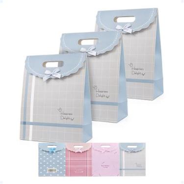 Imagem de Kit Sacolas Personalizada De Papel Para Presente 31x24x12cm Lembrancin
