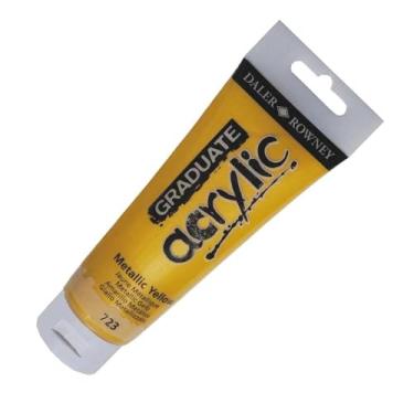 Imagem de DALER ROWNEY Graduate Acrylic, Tinta Acrilica em Bisnaga de 120ml, Cor Amarelo Metalizado (723)