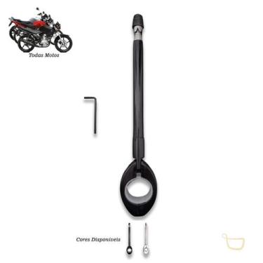 Imagem de Antena Retrátil Corta Pipa Moto 7 Estágios Guidão Aço Inox Preto