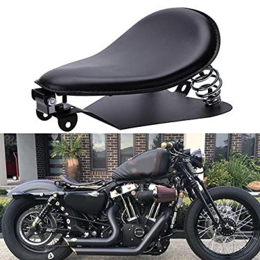Imagem de Kit de suporte de base de mola para assento de Bobber Black Motocycle para Harley Sportster XL 883 1200 48 (preto)