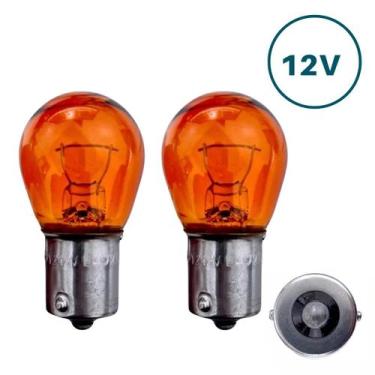 Imagem de Par Lâmpadas Miniatura Py21w 12v 21w Bau15s Ambar 1 Polo - TESLLA