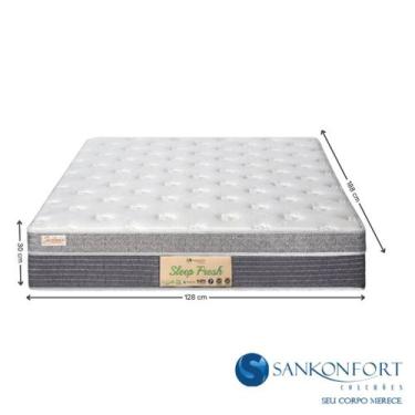 Imagem de Colchão Casal Viúva Sankonfort Sleep Fresh 128x188x30 - Molas Ensacada