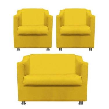 Imagem de Namoradeira + 2 Polt. Bia P/ Sala de Estar Consultório Clinica Hospita