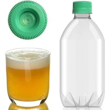Imagem de Relief FermentMate™ Garrafas de carbonatação natural reutilizáveis PET de 473 ml com tampas invioláveis™ – Garrafas reguladoras de pressão para cerveja, kombucha, vinho espumante, refrigerante e mais